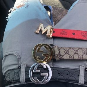 2 Gucci belts 1 MCM